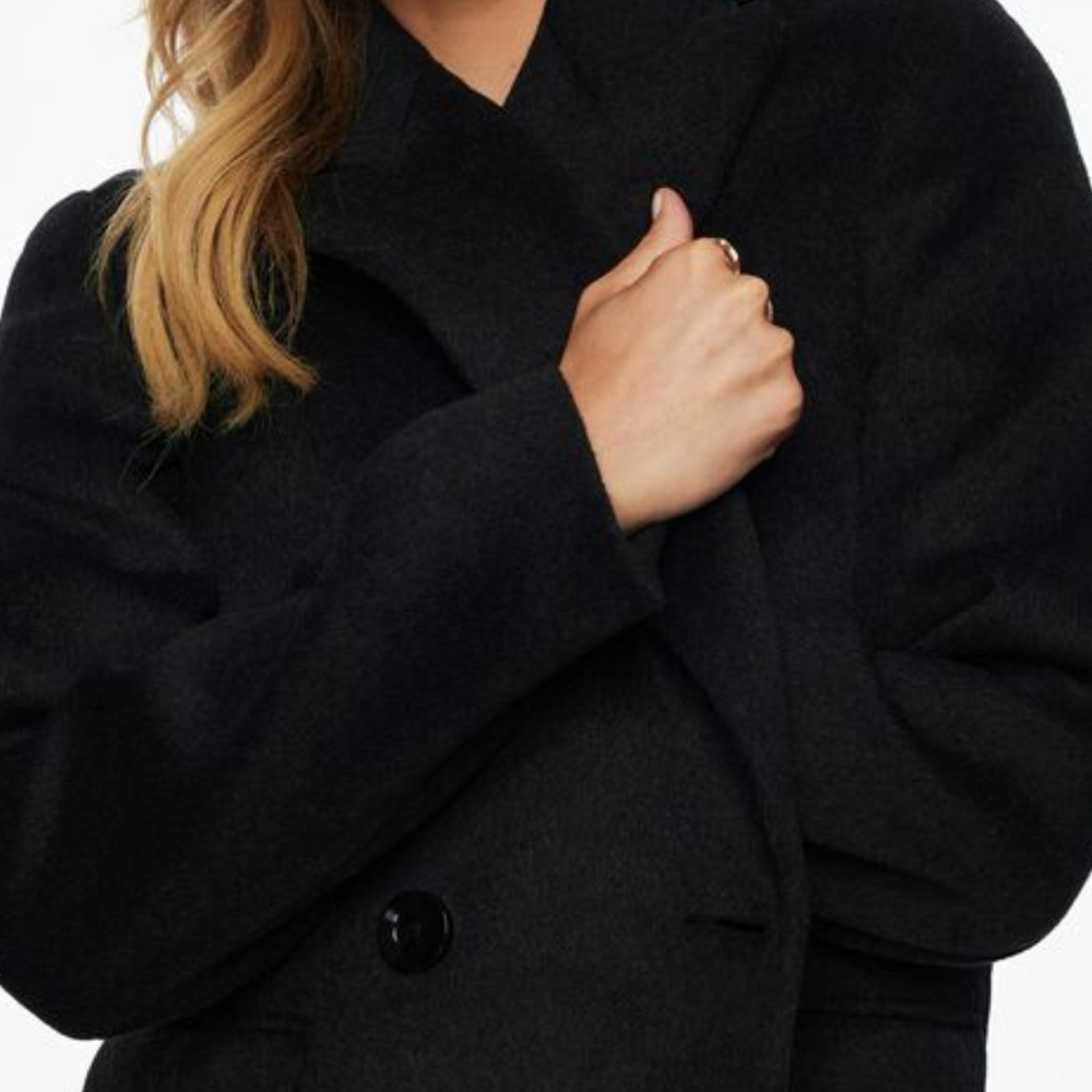 Dynamite Elegant Classic Anthracite Grey Pea Coat - Picture 7 of 8